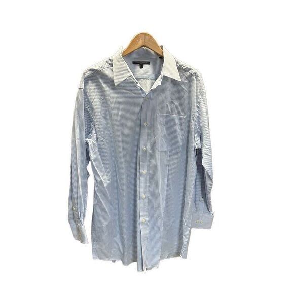 Tommy Hilfiger Set of 2 Long Sleeve Striped Button-Down Shirts Green and Blue La - Picture 4 of 10